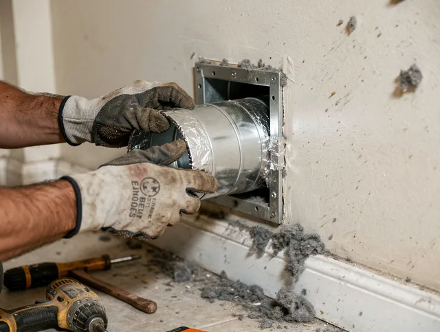 Professional dryer vent repair and installation by North Castle Dryer Vent Cleaning in North Castle